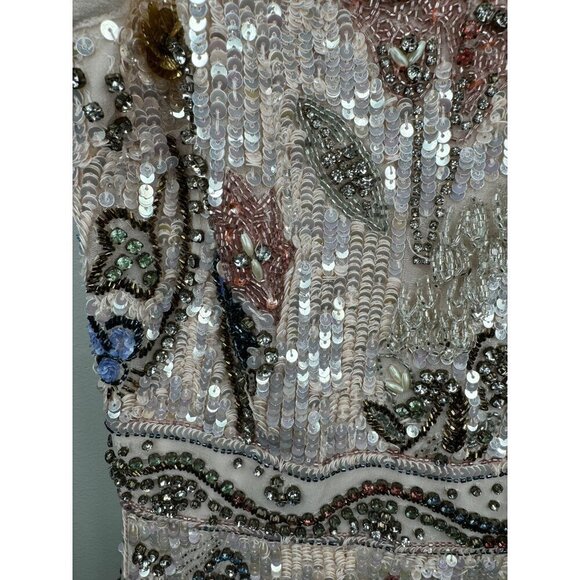 Mac Duggal Sleeveless Beaded Sequin Dress Short Midi Size 8 93535 NEW - Picture 10 of 10